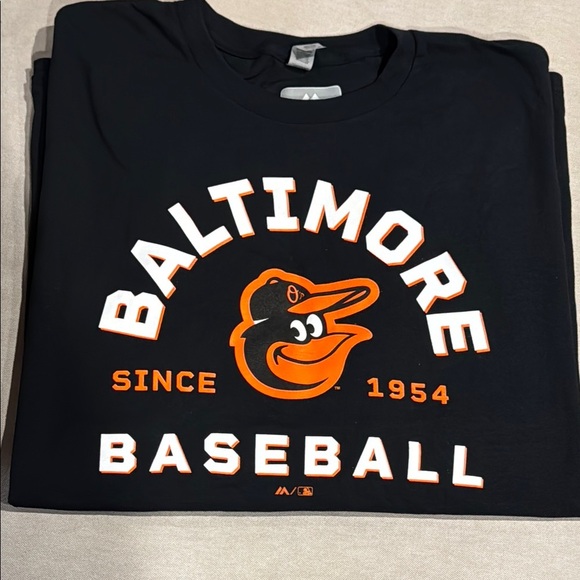 Majestic Black Orange Baltimore Orioles Baseball Tee 3XL - Picture 1 of 6